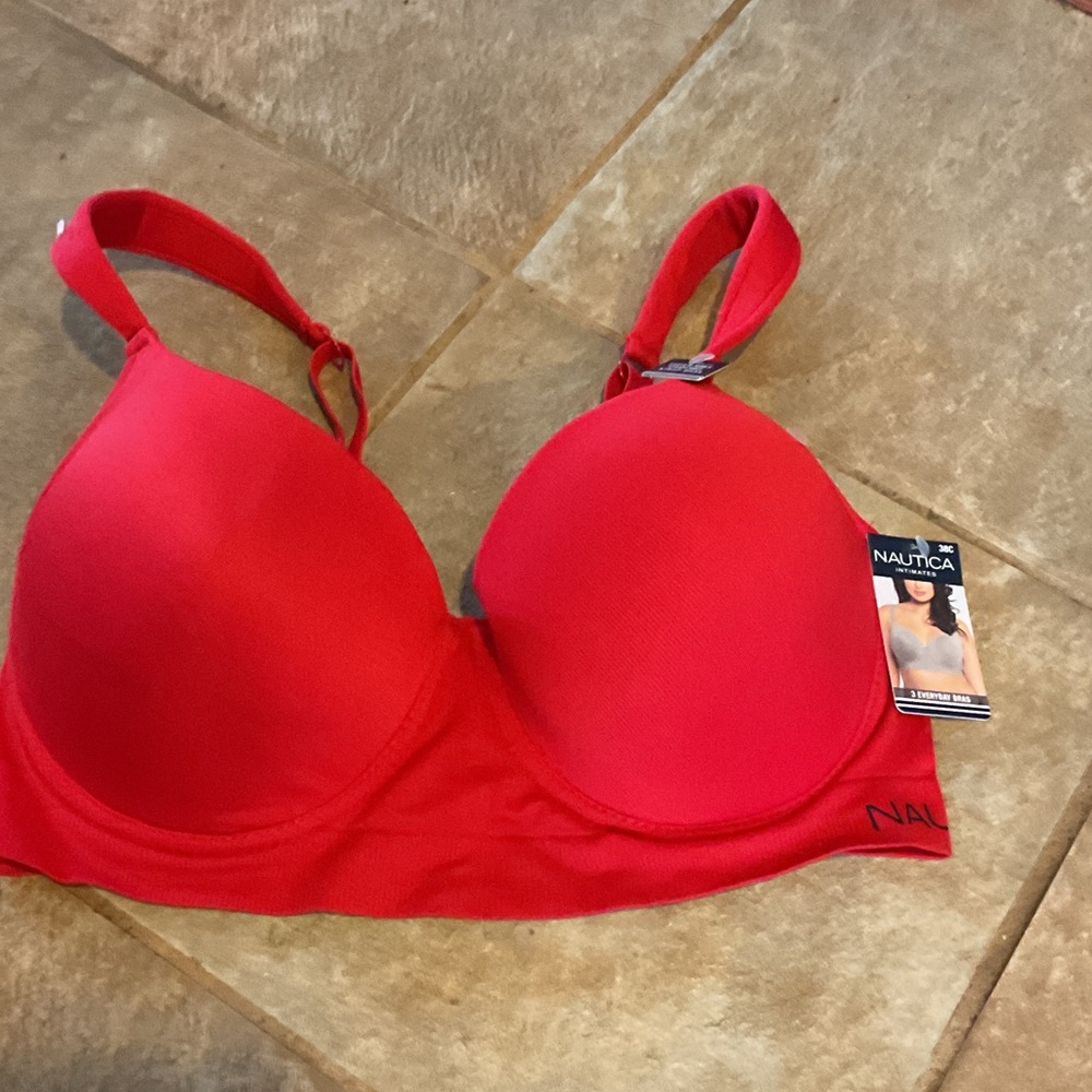 Nautica Women's Vibrant Red Bra